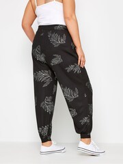 Yours Curve Black Cuffed Harem Joggers - Image 2 of 4
