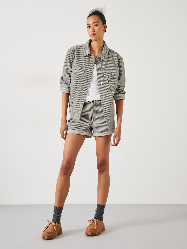 Hush Green Amalia Striped Shorts - Image 1 of 5