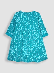 JoJo Maman Bébé Green Bird Appliqué Button Front Dress - Image 2 of 4