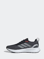adidas Black/Pewter Run Falcon Trainers - Image 2 of 9