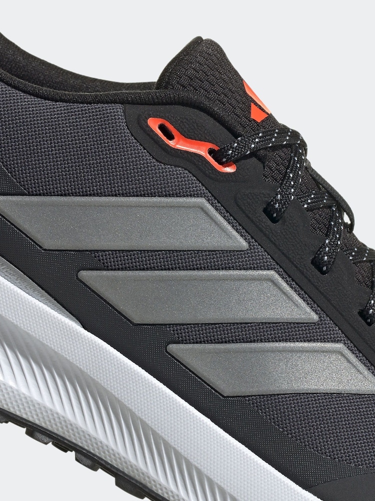 adidas Black/Pewter Run Falcon Trainers - Image 9 of 9