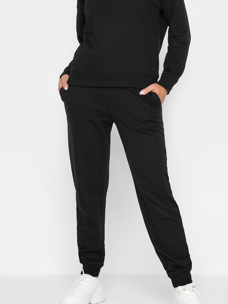PixieGirl Petite Black Elasticated Waist Cuffed Joggers - Image 1 of 4
