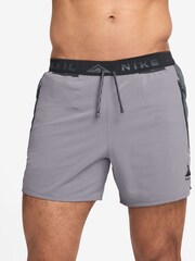 Nike Grey Trail Dri-FIT 5 inch Brief-Lined Running Shorts - Image 1 of 4