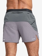 Nike Grey Trail Dri-FIT 5 inch Brief-Lined Running Shorts - Image 2 of 4
