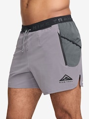 Nike Grey Trail Dri-FIT 5 inch Brief-Lined Running Shorts - Image 3 of 4