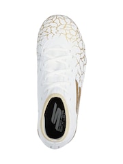 Skechers White White / Gold Younger Kids Firm Ground High Football Boots - Image 5 of 5