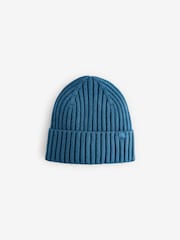 Petrol Blue Knitted Beanie Hat (1-16yrs) - Image 1 of 2