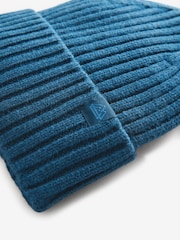 Petrol Blue Knitted Beanie Hat (1-16yrs) - Image 2 of 2