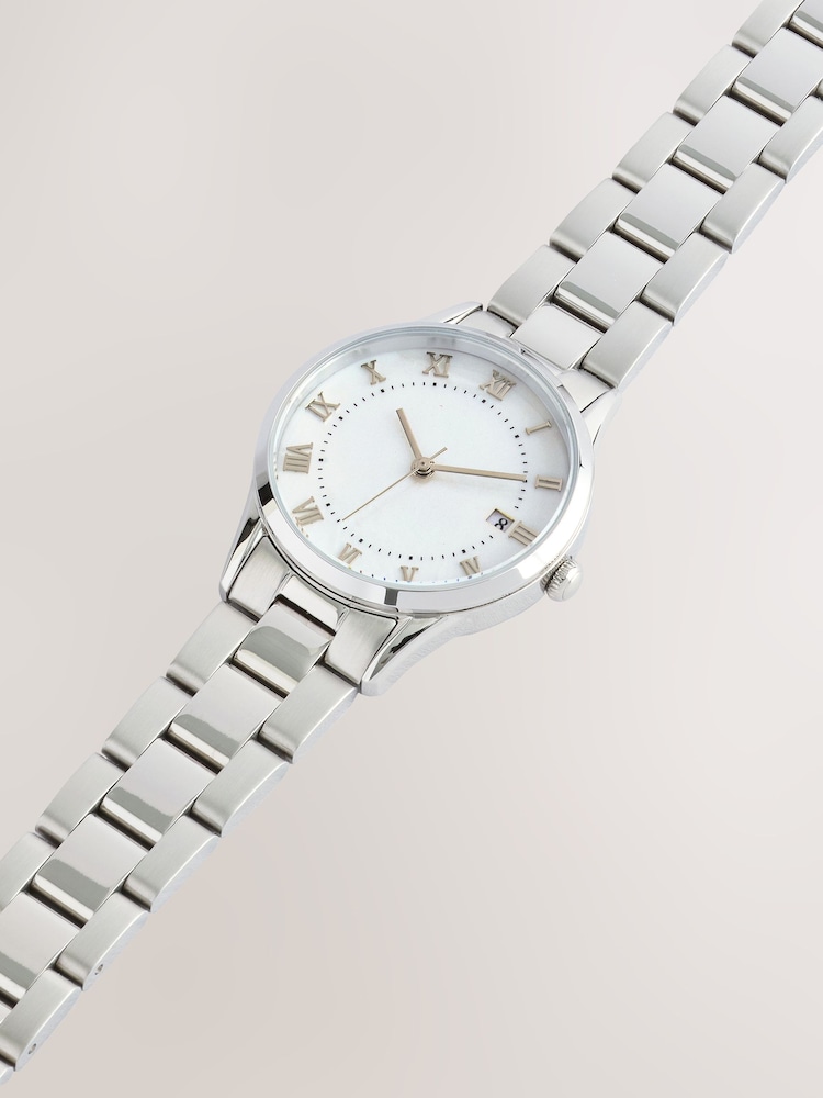 Silver Tone Premium Stainless Steel Boyfriend Watch - Image 5 of 5