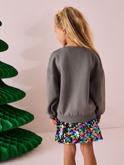 Charcoal Grey Sequin Christmas Sweatshirt (3-16yrs) - Image 2 of 7