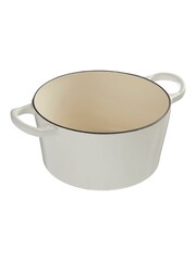 Interiors by Premier White Hygge Medium Casserole Dish - Image 5 of 6
