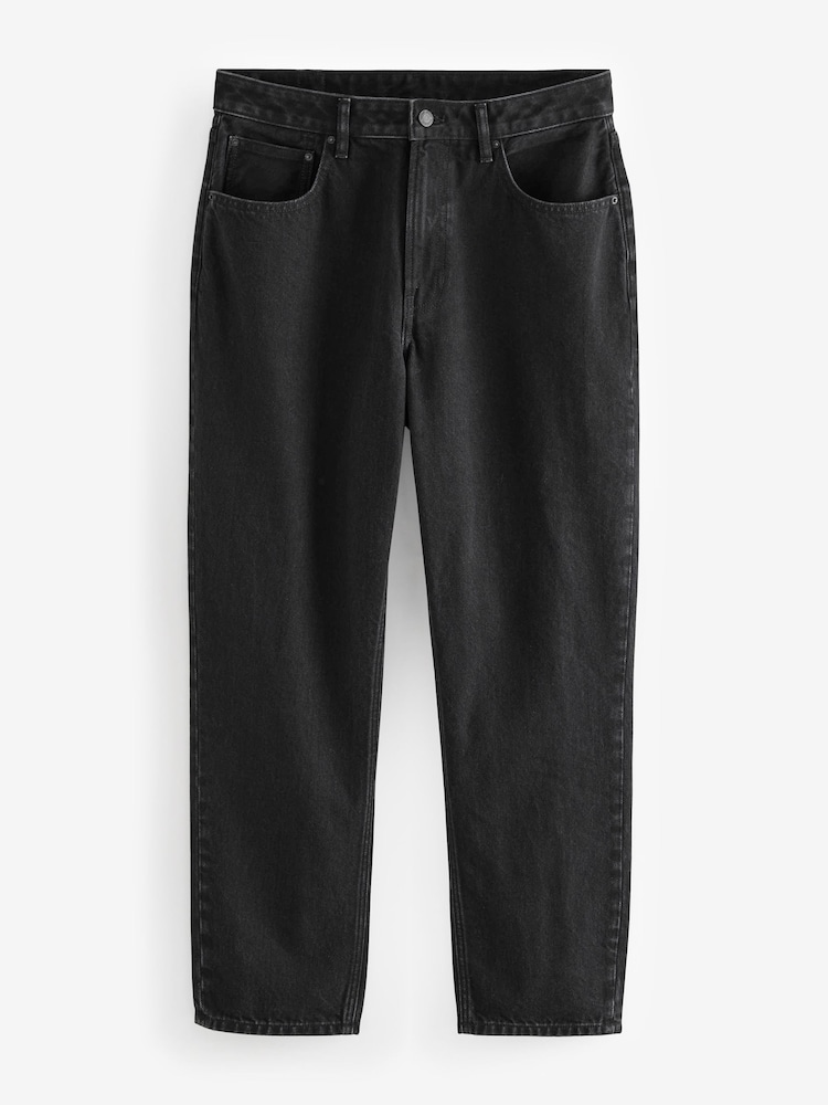 Noir - Mom Column Hourglass 100% Cotton Jeans - Image 8 of 9