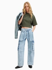 AllSaints Green 100% Cotton Lottie T-Shirt - Image 3 of 8