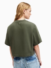 AllSaints Green 100% Cotton Lottie T-Shirt - Image 6 of 8