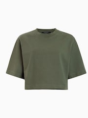 AllSaints Green 100% Cotton Lottie T-Shirt - Image 8 of 8