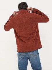 FatFace Haxby Burnt Orange Half Neck Sweatshirt - Image 3 of 7