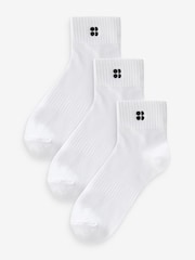 Sweaty Betty White Essentials Mid Socks 3 Pack - Image 1 of 4