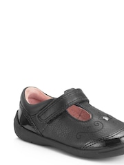 Start Rite Dazzle Leather and Patent T-Bar First School Black Shoes - Image 2 of 5