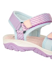 Morado - Sandalias con tiras para niños con 3 tiras de Mountain Warehouse - Imagen 7 de 8