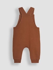 JoJo Maman Bébé Toffee Brown Fox Appliqué Pocket Dungarees and Top Set - Image 3 of 6