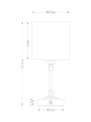 Black Burford Rechargeable Wireless Table Lamp - Image 4 of 6
