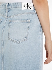 Calvin Klein Blue Denim Maxi Skirt - Image 3 of 7