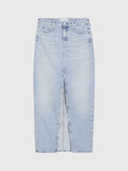 Calvin Klein Blue Denim Maxi Skirt - Image 5 of 7