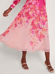 Monsoon Pink Floryn Floral Shirt Dress - Image 4 of 5