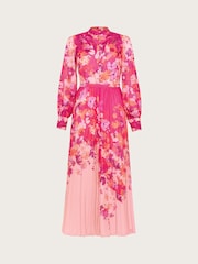 Monsoon Pink Floryn Floral Shirt Dress - Image 5 of 5