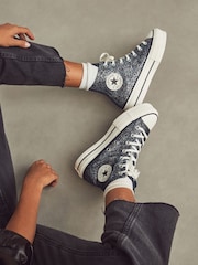 Converse Blue Chuck Taylor All Star Lift Trainers - Image 1 of 17
