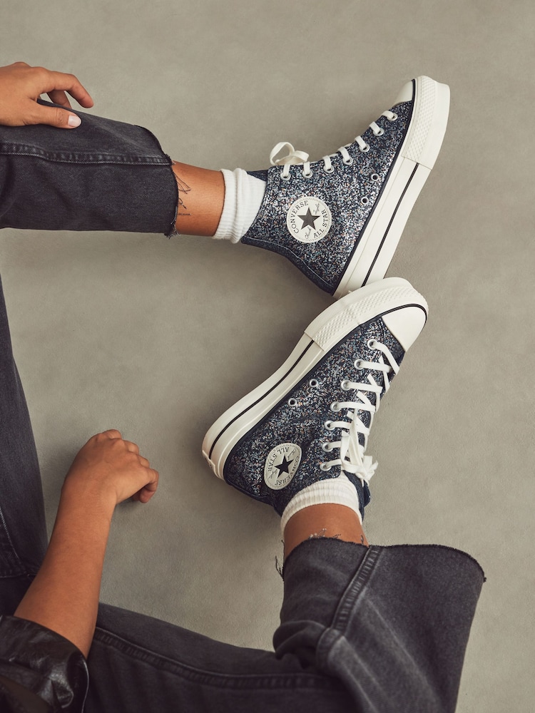 Converse Blue Chuck Taylor All Star Lift Trainers - Image 1 of 17