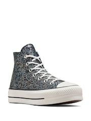 Converse Blue Chuck Taylor All Star Lift Trainers - Image 14 of 17