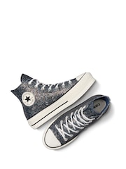 Converse Blue Chuck Taylor All Star Lift Trainers - Image 17 of 17