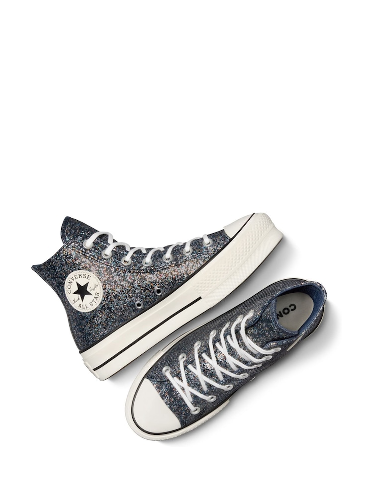 Converse Blue Chuck Taylor All Star Lift Trainers - Image 17 of 17