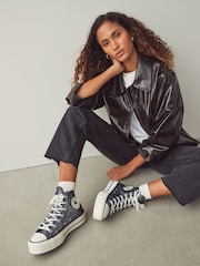 Converse Blue Chuck Taylor All Star Lift Trainers - Image 2 of 17