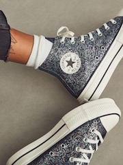 Converse Blue Chuck Taylor All Star Lift Trainers - Image 4 of 17