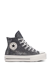 Converse Blue Chuck Taylor All Star Lift Trainers - Image 6 of 17