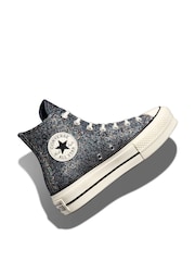 Converse Blue Chuck Taylor All Star Lift Trainers - Image 9 of 17