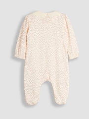 JoJo Maman Bébé Mouse Appliqué Frill Collar Sleepsuit - صورة 4 من 5