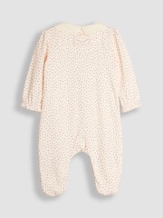 JoJo Maman Bébé Pink Pretty Appliqué Sleepsuit - Image 6 of 7