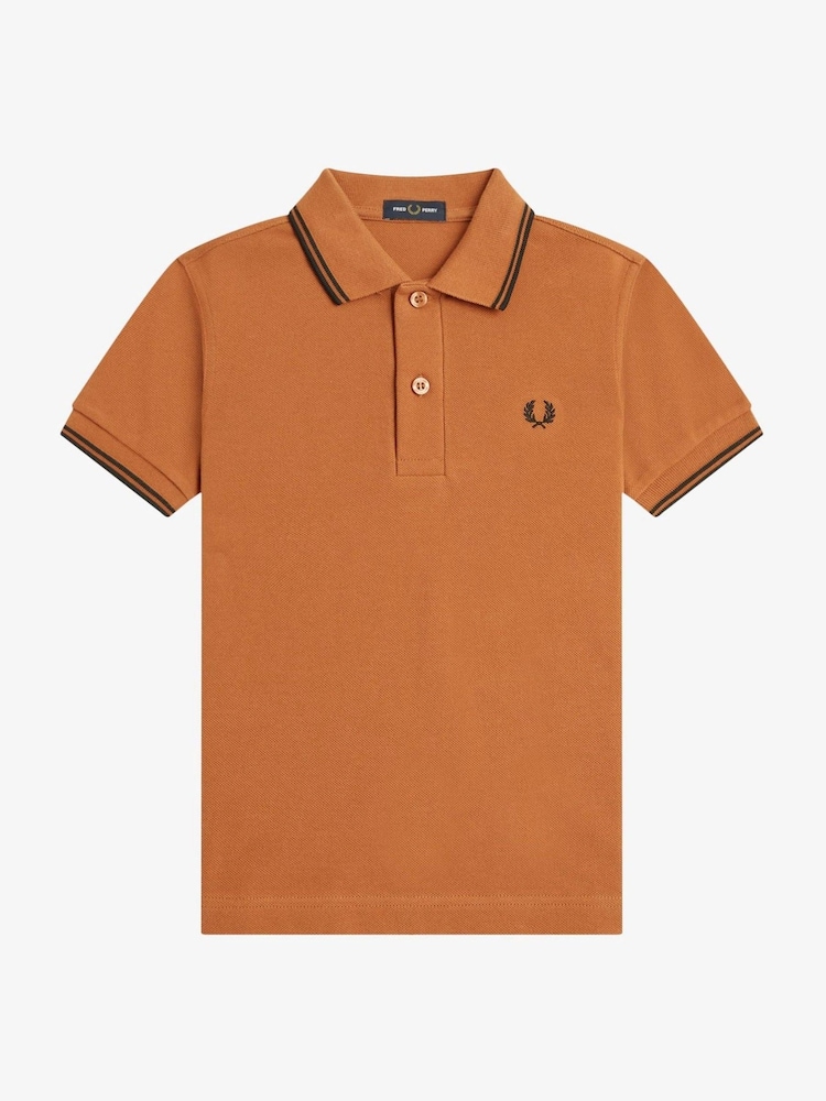 Fred Perry Kids Twin Tipped 100% Cotton Polo Shirt - Image 1 of 3 Fred Perry Kids Twin Tipped 100% Cotton Polo Shirt - Image 1 of 3