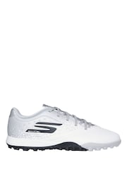 Blanco de Chrome - Skechers White / Gold Older Kids Artificial Football Boots - Imagen 1 de 5