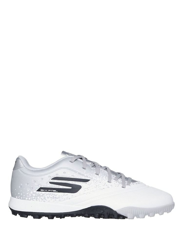 Blanco de Chrome - Skechers White / Gold Older Kids Artificial Football Boots - Imagen 1 de 5
