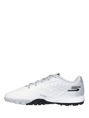 Blanco de Chrome - Skechers White / Gold Older Kids Artificial Football Boots - Imagen 2 de 5