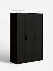 Black Flynn Triple Wardrobe - Image 8 of 9