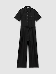 Reiss Joanie Utility-Jumpsuit mit weitem Bein und Gürtel - Bild 2 von 7