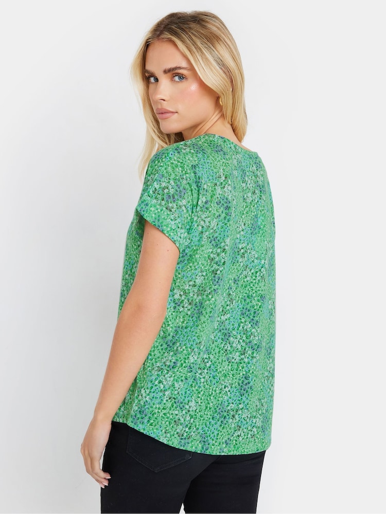 M&Co Green Petite Printed Blouse - Image 2 of 5
