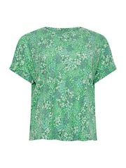 M&Co Green Petite Printed Blouse - Image 5 of 5