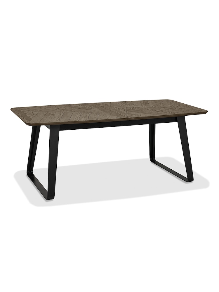 Bentley Designs Weathered Oak Peppercorn Emerson Extendable 6-8 Seater Dining Table - Image 2 of 6