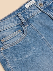 White Stuff Blue Tia Wide Leg Crop Jeans - Image 7 of 7